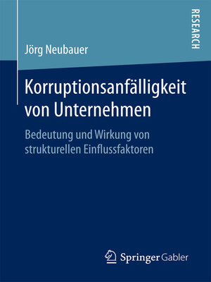 cover image of Korruptionsanfälligkeit von Unternehmen